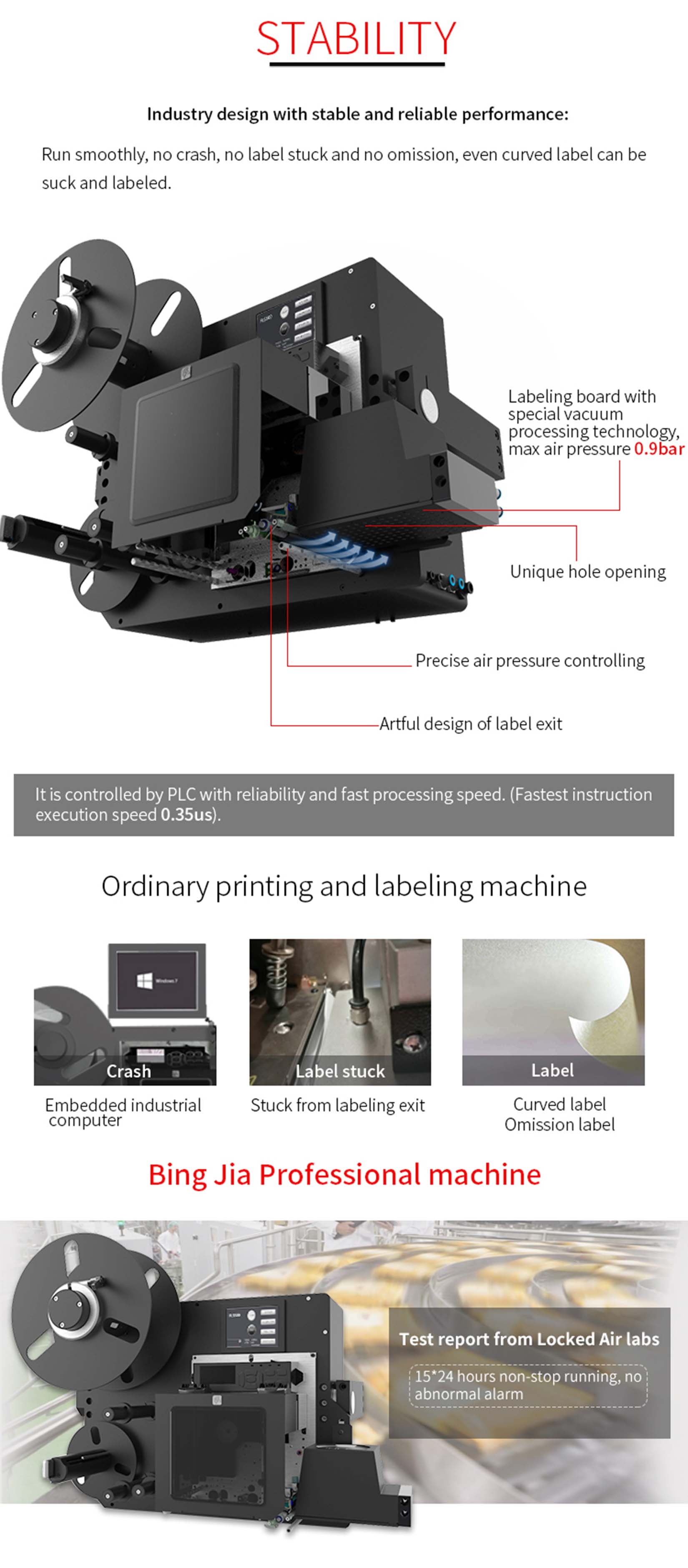 Sistema di etichettatura PLS545 per stampa e soffia-Applica
