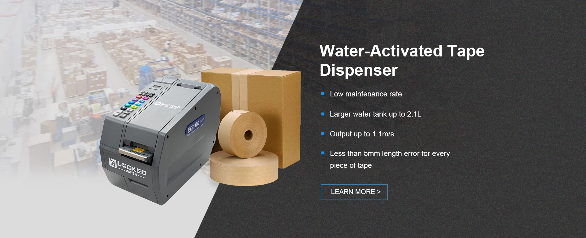 Dispenser di nastro attivato dall'acqua