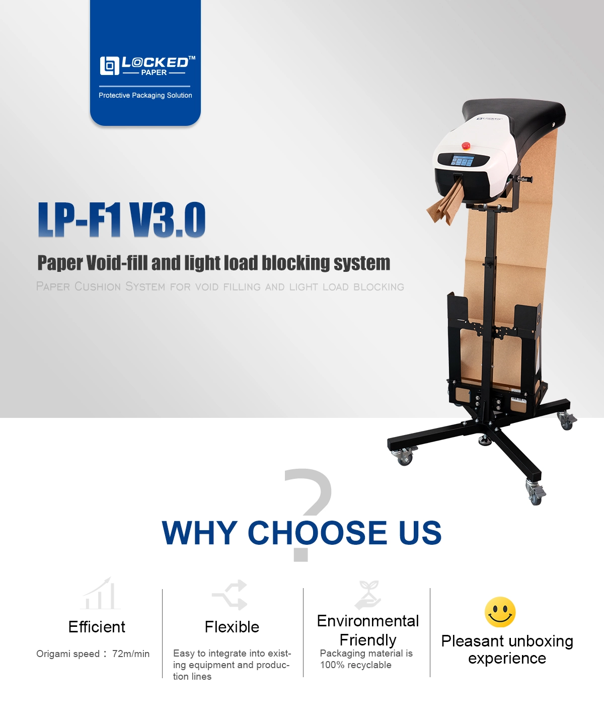 LP-F1 V3.0 Paper Void-fill e light load blocking system